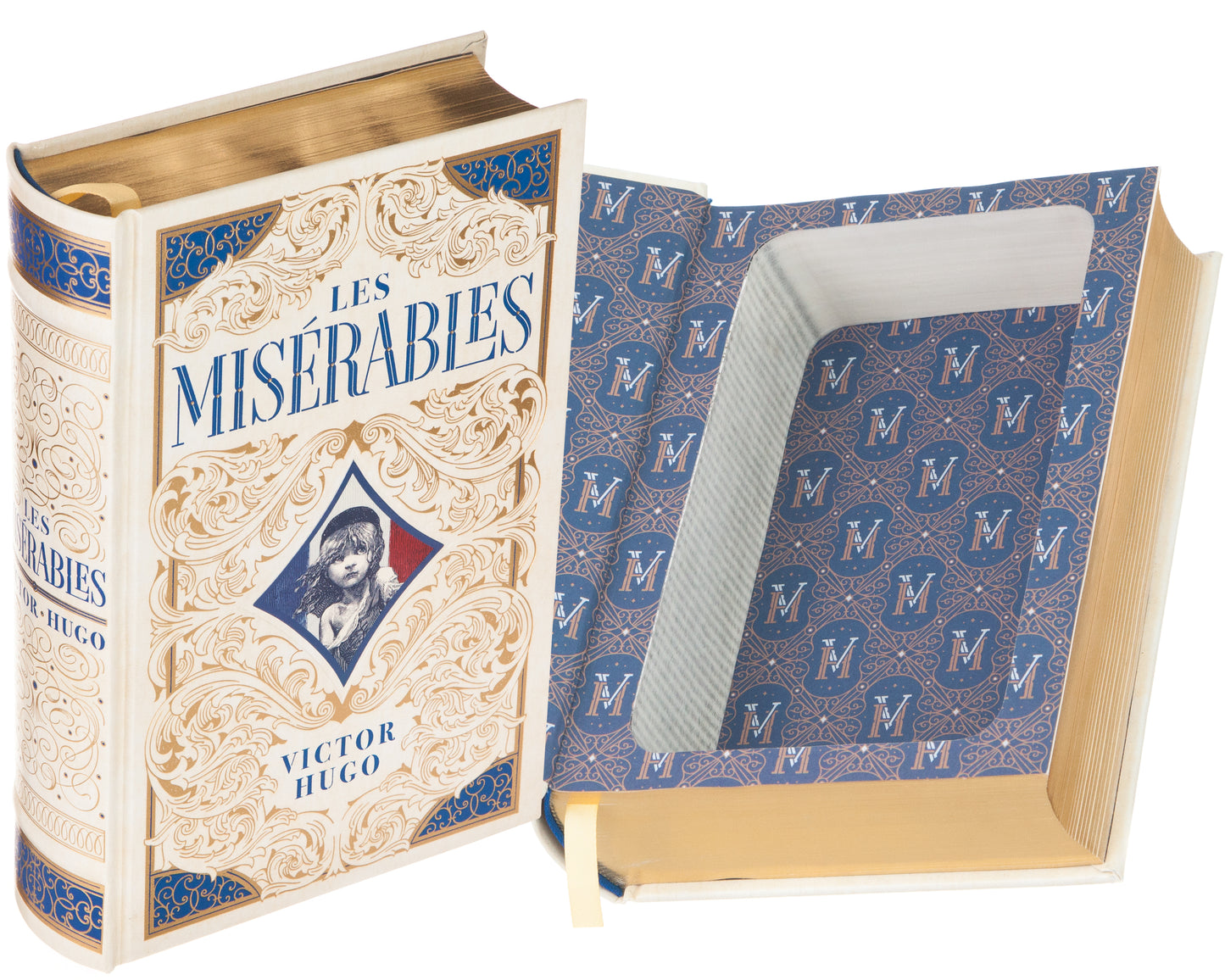 Hollow Book Safe: Les Miserables by Victor Hugo (Leather-bound)