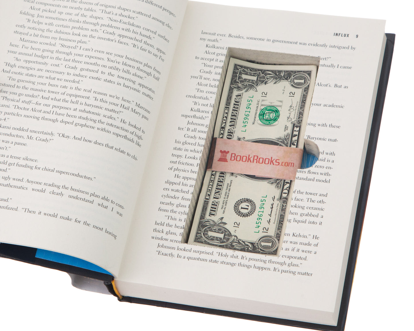 Real-Book Cash Box with Magnetic Closure (Titles Vary)