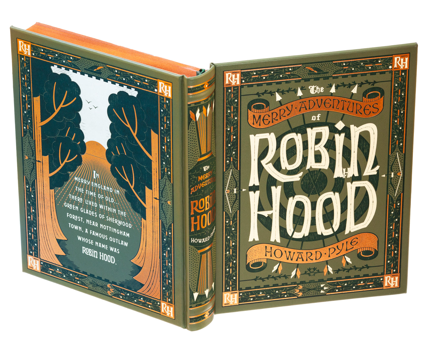 Hollow Book Safe: The Merry Adventures of Robin Hood by Howard Pyle (Leather-bound)