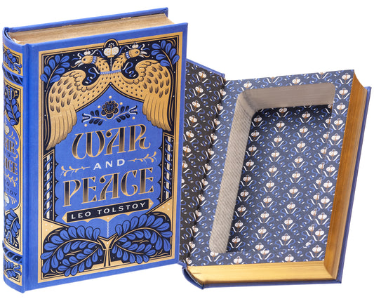 Hollow Book Safe: War and Peace by Leo Tolstoy (Leather-bound)