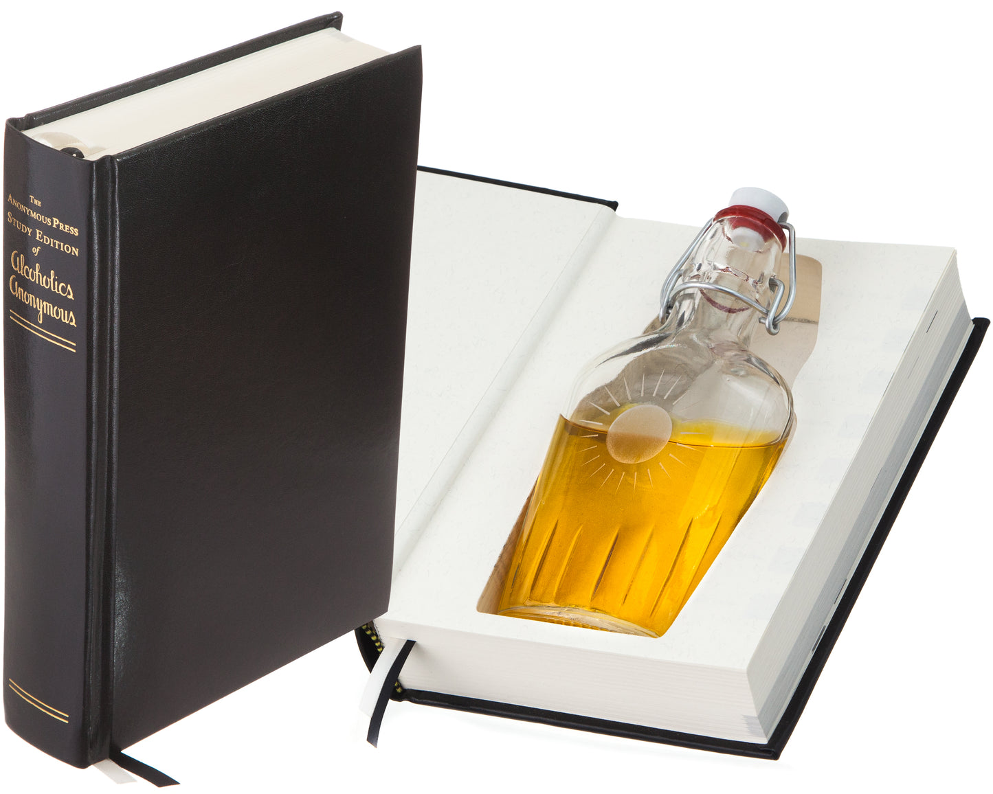 Alcoholics Anonymous (AA) (Leather-bound) (Flask Included)