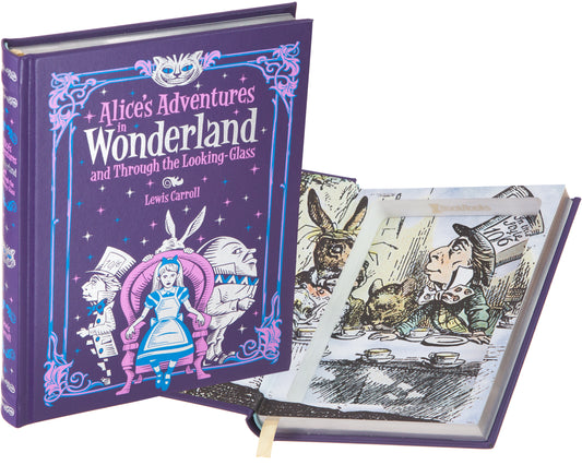 Hollow Book Safe: Alice's Adventures in Wonderland by Lewis Carroll (Purple) (Leather-bound)