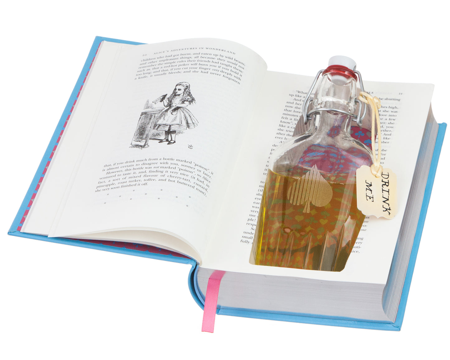 Alice "Drink Me" Alice's Adventures in Wonderland by Lewis Carroll (Leather-bound) (Flask Included)