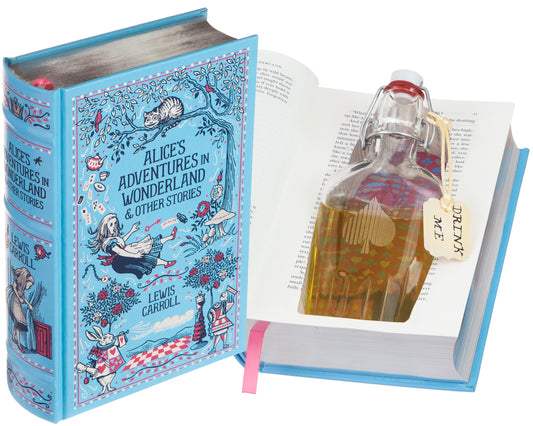 Alice "Drink Me" Alice's Adventures in Wonderland by Lewis Carroll (Leather-bound) (Flask Included)