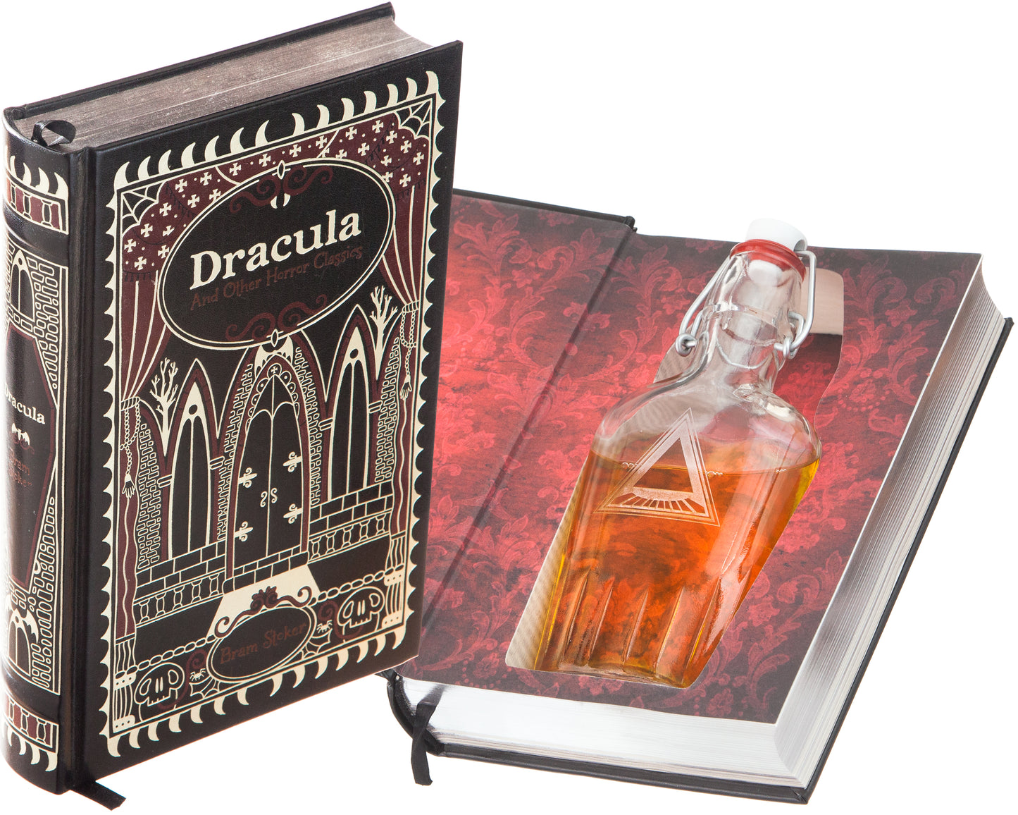 Dracula by Bram Stoker (Leather-bound) (Flask Included)