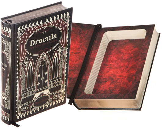 Hollow Book Safe: Dracula and other Horror Classics by Bram Stoker (Leather-bound)