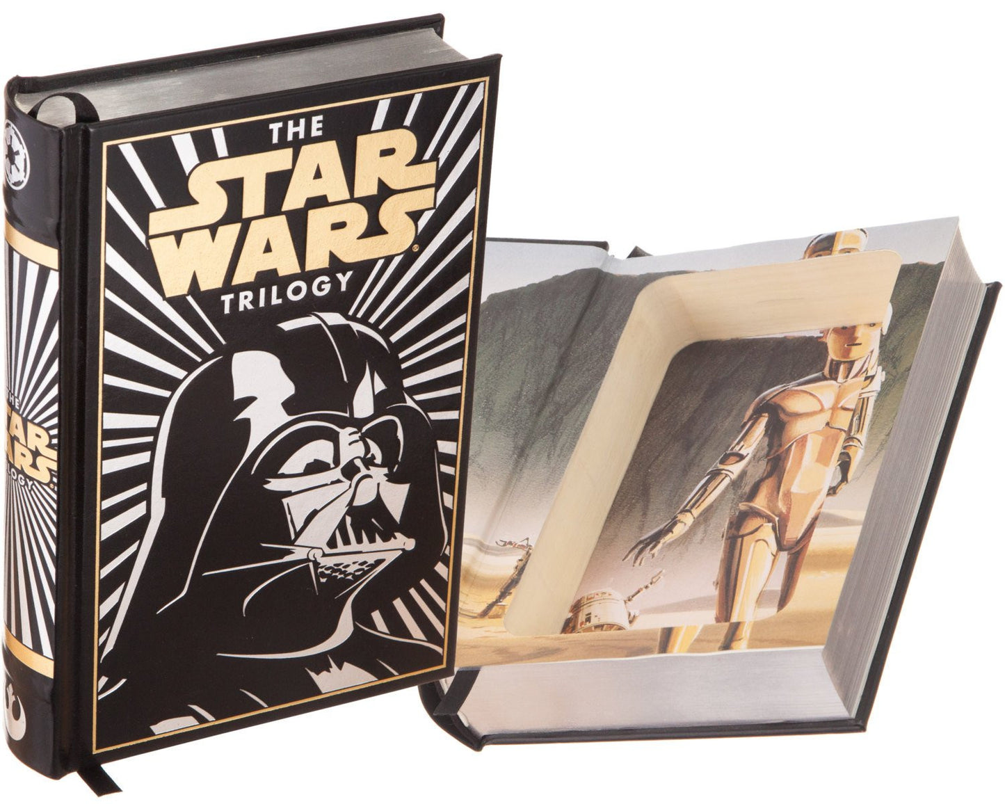 Hollow Book Safe: Star Wars, the Trilogy by George Lucas, Donald Glut, James Kahn (Black) Leather-bound)